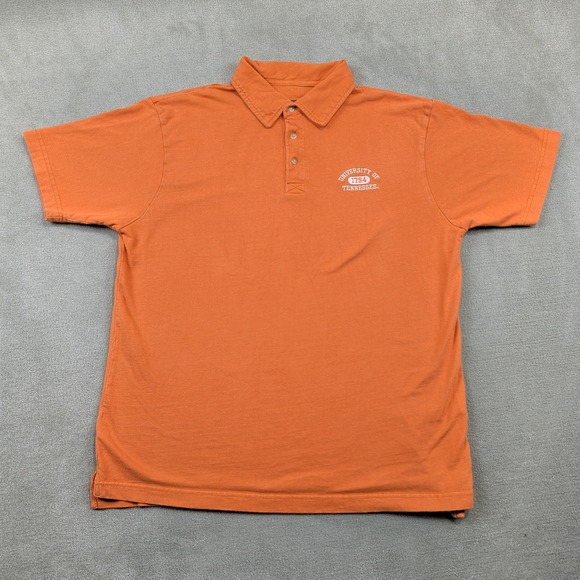 Jones & Mitchell Size L Mens Orange University of Tennessee Polo Shirt Vintage — photo 2